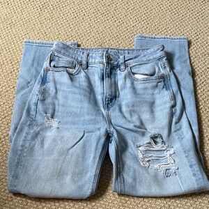 American Eagle Outfitters Light Blue Straight Leg Jeans